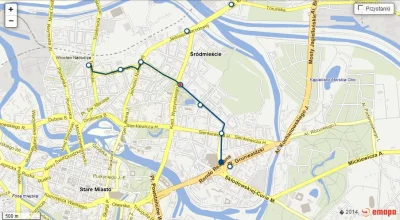 j.....o - @kuba70: Dla porównania trasa linii 700 we Wrocławiu. Plac Grunwaldzki jest...