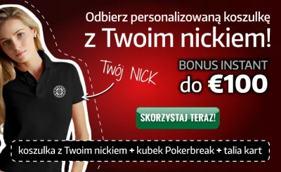 Pokerbreak - Co powiecie na personalizowaną koszulkę z własnym nickiem, plastikową ta...