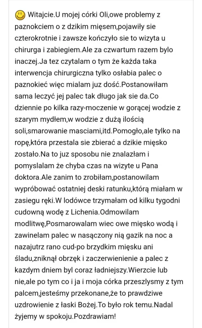 whiteglove - Pamiętajcie: 

Na wszelkie schorzenia - tylko woda święta z Lichenia! Na...