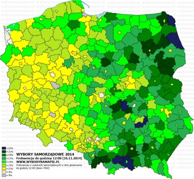 ElToro - Rozkład frekwencji do godziny 12:00.

#wybory #enklawa