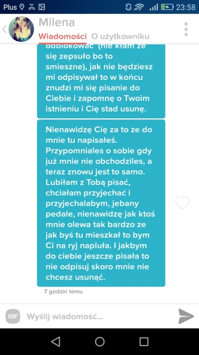 l.....z - Mirki taka wiadomość mnie dzisiaj spotkała na tinderze. Mowcie co jej odpis...