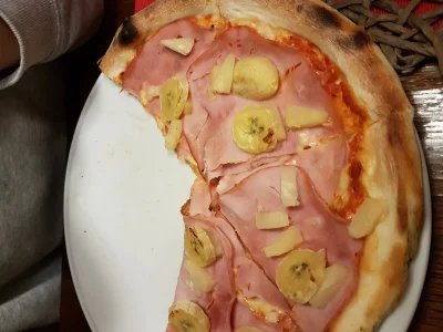 ejkejej - Pizza hawajska z bananem, mmmmm #foodporn