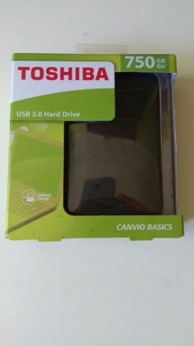cactooos - #sprzedam #dyskprzenosny #dyskzewnetrzny 750GB USB 3.0 Toshiba nowy nieotw...
