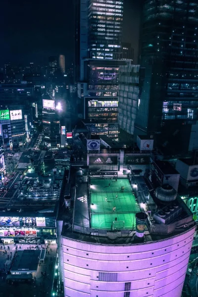b.....u - Mecz piłkarski Shibuya, Tokio. #japonia #ciekawostki #cityporn #botpoziomu