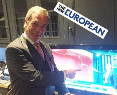 prawarekasorosa - A tu Farage cieszący się z upadku funta.