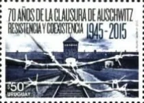 kontrowersje - ewentualnie plakat w formie znaczka pocztowego "75 years of german dea...