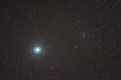 namrab - Jowisz w pobliżu gromady otwartej Żłóbek (Messier 44). To ustawienie utrzyma...