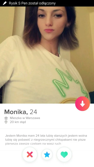 chado_podobny - Nawet się już nie starcie z tymi zarzutkami. 
#tinder #falszywyrozowy...