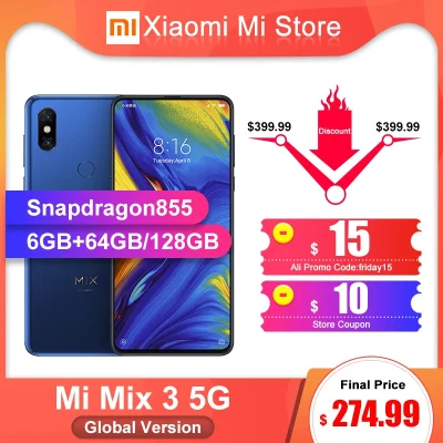 cebula_online - W Aliexpress
LINK - Xiaomi Mi Mix 3 6.39inch 6GB 64GB Snapdragon 855...