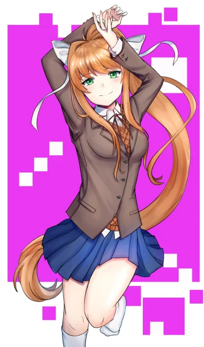 bakayarou - #randomanimeshit #dokidokiliteratureclub #monika #schoolgirl #