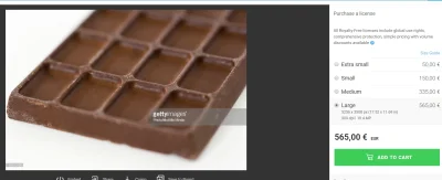 Kris95 - Przykład zdjęcia czekolady z getty image wycenionego nawet na 565 euro
SPOI...