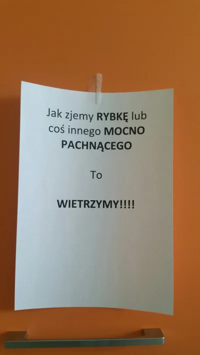 Baczy - Taki komunikat zawisł w kuchni dzisiaj w #pracbaza