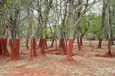 irytacjaniebosklonu - Drzewa po wycieku toksycznego osadu z fabryki aluminium. Węgry....