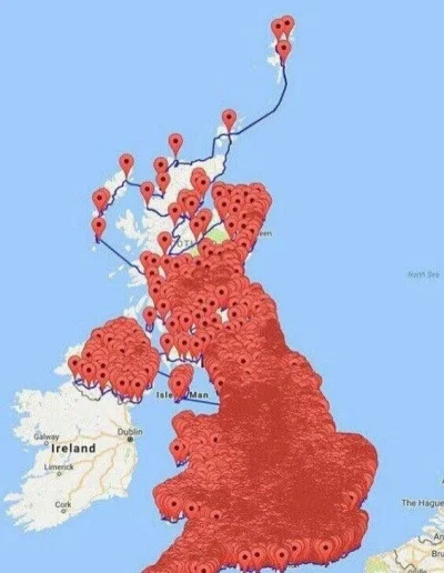 Mesk - Każdy Pub w UK #uk #ciekawostki #mapporn #piwo