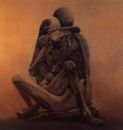Mzil - Zdzisław Beksiński, obraz bez tytułu (1984r.)
#sztuka #obrazy