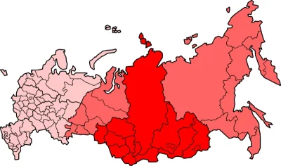 melekhov - Obszar Syberii w ujęciu historycznym i potocznym (na ciemnoczerwono – Sybe...