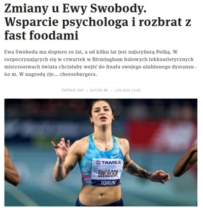 Dziki_Odyniec - Jak ktoś chciał Ewę do maca zaprosić to ostatni gwizdek.
#ewaswoboda...