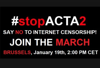 moby22 - MARSZ StopACTA2 w Brukseli – 19.01.2019 – powiedz NIE dla cenzury internetu!...
