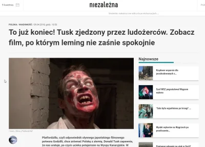 Reepo - Tymczasem na poważnym portalu Niezalezna.pl, chyba boją się, że ich nagłówki ...