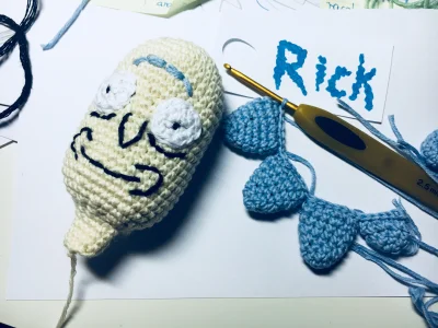 N.....A - Czas na włosy!

#rickandmorty #handmade #szydelkowanie #niekonwencjonalna