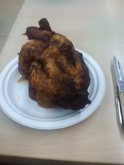anonymous_derp - Dzisiejsze śniadanie na mieście: Kurczak z rożna.

#jedzzwykopem #...