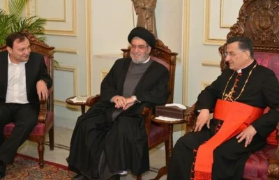 w.....a - @kmicolo: Od prawej - libański Kardynał Béchara Boutros Raï, przywódca Hezb...
