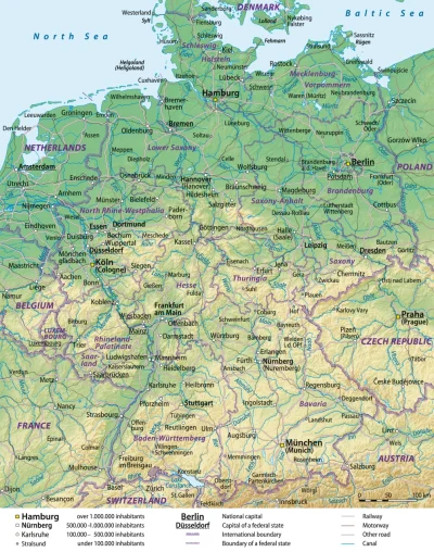 Niemcy - Mapa Niemiec

#ciekawostki