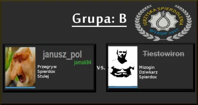 O.....7 - Pierwsze starcie Grupy: B
Janusz_pol vs. Tiestowiron

**Janusz_pol** jed...