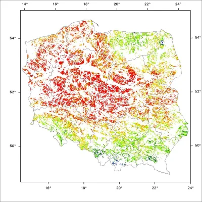 Lifelike - Uwilgotnienie upraw rolniczych 1-10 lipca 2019 r.
Mapa obrazuje obszary g...