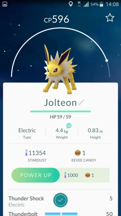 88888888 - @bbZ1337 losowo ewoluuje kumpel ma jolteon :-)