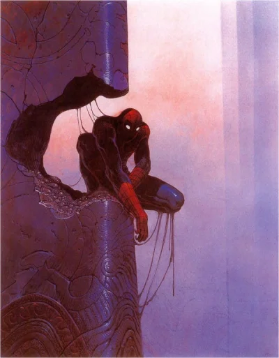 Lizus_Chytrus - pająk w wykonaniu Moebiusa

#komiks #art #sztuka #spiderman #moebiu...