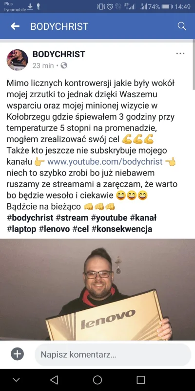 Robbeccik - #bonzo wole dołożyć sie bobiemu do laptopa zeby mógł strimowac dla swoich...