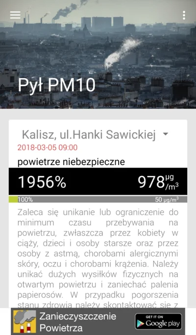 Rzedowa_Szostka - Ale bym se pooddychał ( ͡° ʖ̯ ͡°)

#smog #kalisz #pogoda #niemoje