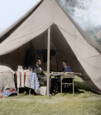 Spartacus999 - Lincoln i McCellan #1862

#kolor #historycznezdjecia