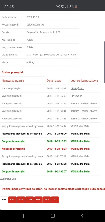 dardaw2 - Sytuacja z wczoraj. Czekam na przesyłkę, ale cały dzień nic. Sprawdzam stat...