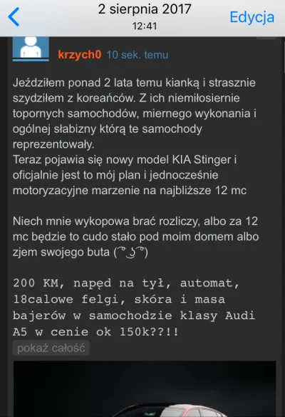 Toniezarzutka - @krzych0
Jak tam Twój Stinger? ( ͡° ͜ʖ ͡°)

#samochody #motoryzacj...