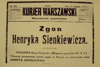 Zodiaque - #rocznicanadzisiaj #henryksienkiewicz #historia