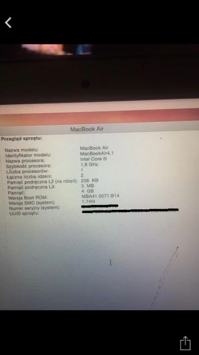 Eredgar - MacBookAir4,1 , nie wiem jak dokładniej, sam nie znam się na macach