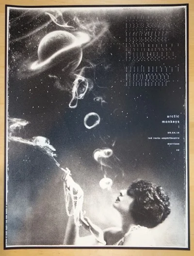 ColdMary6100 - #plakatymuzyczne 2014 Arctic Monkeys - Red Rocks Concert Poster by Rob...