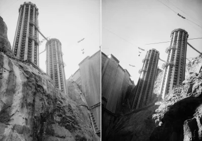 neo_1995 - Zdjęcia z dna kanionu. Widoczne liny rozciągnięte pomiędzy ścianami. Porus...