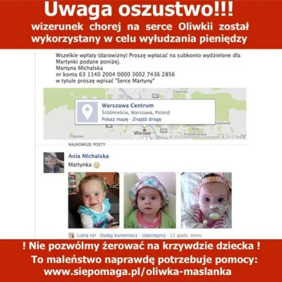 zuzanna-danilowicz - Uwaga!!! Wizerunek śmiertelnie chorej Oliwki został skradziony i...