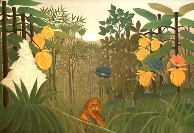 n.....u - @postrachNocnegoSzczura: taki trochę Henri Rousseau ( ͡° ͜ʖ ͡°)