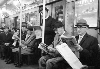 N.....h - Ranek w nowojorskim metrze. 
#fotohistoria #1963