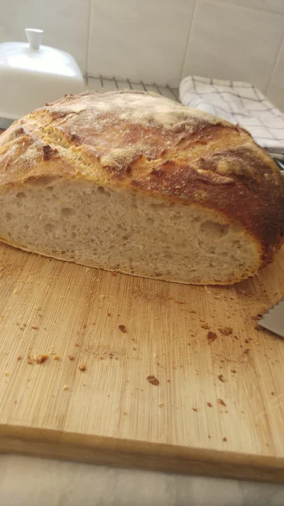 krysc4d - Pierwszy własnej roboty chleb na zakwasie. #czujedobrzeczlowiek
#pieczzwyko...