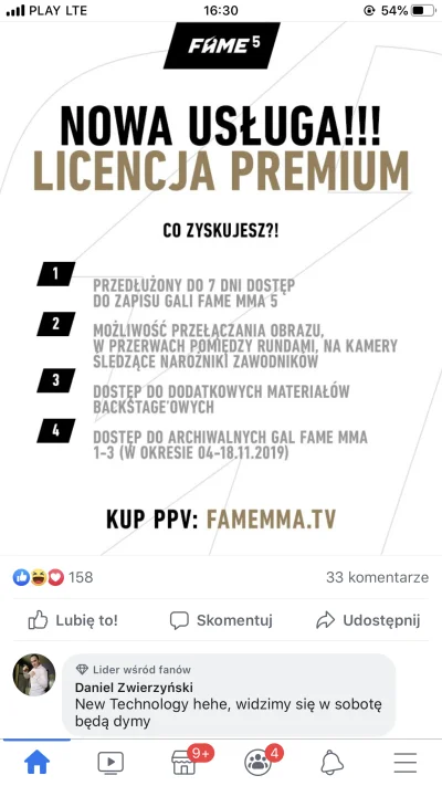 share - #!$%@? mnie, ze tucznik wszędzie komentuje posty fame mma, chłopaki jasno pow...