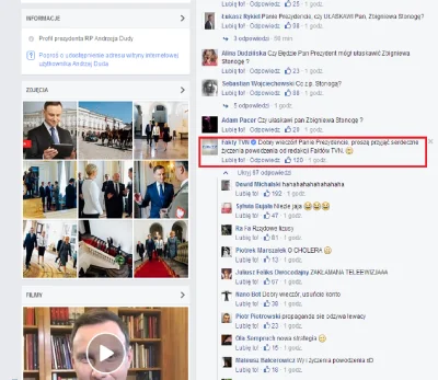 PNiedziel - A tymczasem pod nagraniem Prezydenta Dudy na Facebooku:
#polityka #duda ...