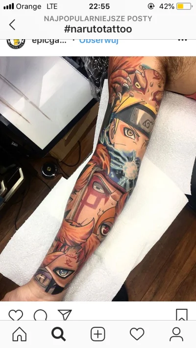 Qkuba6 - Ktoś ma może jakieś tattoo z Naruto i się pochwali? #tatuaze #tatuazboners #...