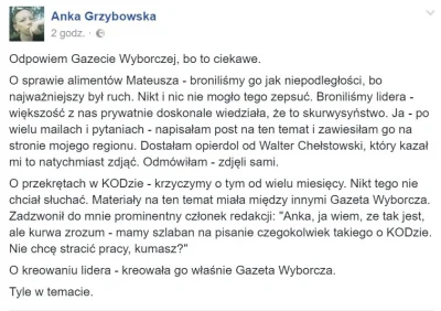 niedajerady - @RobotKuchenny9000: Grzybowska nie pierwszy raz pisze o przewałach w KO...