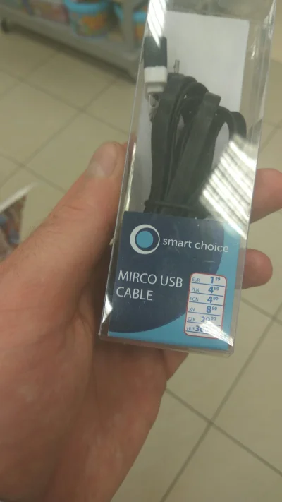 tooreck - Poszedłem do Pepco kupić kabel USB. I znalazłem kabel specjalnie dedykowany...