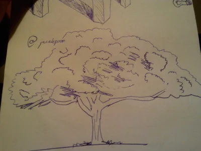 jakosdajerade - @jacekprim pierwszy raz rysowalem drzewo. Korona trudna.